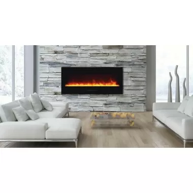 Amantii 50" fireplace with Black Glass surround - Lifestyle