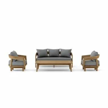 Anderson Teak Toscana 4-pc Deep Seating Swivel Set