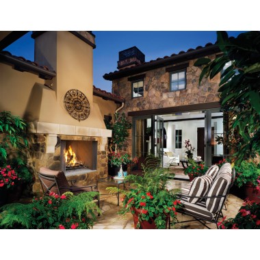 Superior Fireplaces 36" With White Stacked Refractory Panels