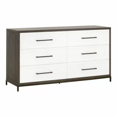 Essentials For Living Wrenn 6-Drawer Double Dresser - Front Side Angle