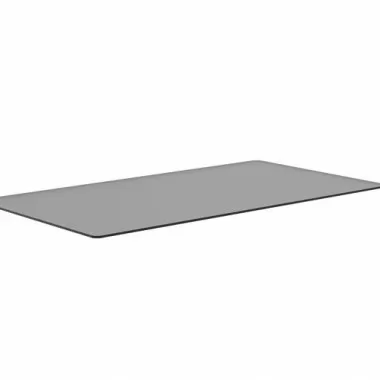 Sunpan Glass Dining Table Top Rectangular Smoke Grey in 86.5" - Front Side Angle