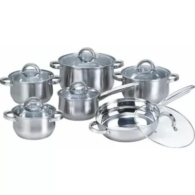 W Unlimited Heim Concepts Stainless Steel 12-Piece Cookware Set