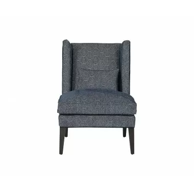 Sunpan Kenzo Lounge Chair Fuego Navy-Abbington Navy - Front Angle