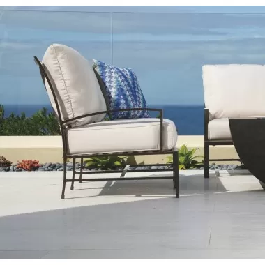 La Jolla Loveseat in Canvas Flax w/ Self Welt - Lifestyle