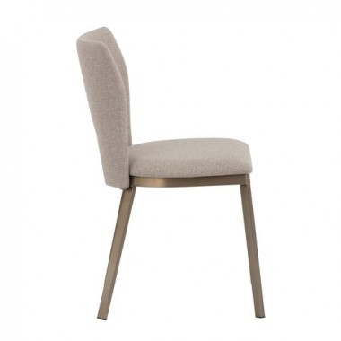 Sunpan Reid Dining Chair - Biscotti Brown - Set of Two - Side Angle