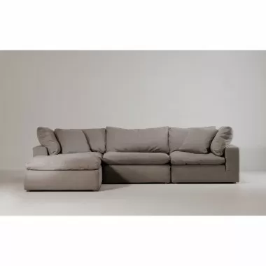 Moe's Home Collection Terra Condo Lounge Modular Sectional Performance in Fabric Light Grey - Lifestyle