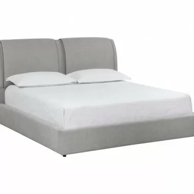 Sunpan Lowe Bed Queen / King - Belfast Heather Grey - Front Side Angle