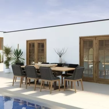 Sunpan Sorrento Dining Chair Palazzo Taupe - Lifestyle