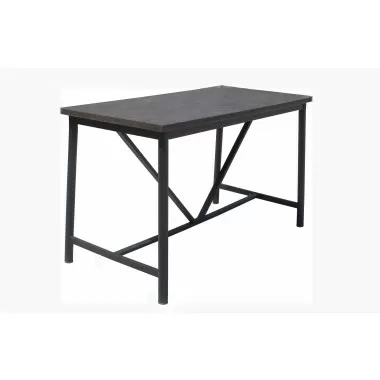 Alfresco Home Jasper 59" Rectangular LWC Gathering Table w/ Umbrella Hole - Front Side Angle