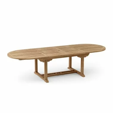 Anderson Teak Bahama 117-inch Oval Extension Table with Double Extensions-1