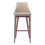 Zuo Modern Moor Barstool in Beige - Front