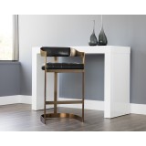 Sunpan Beaumont Barstool in Antique Brass And Cantina Black - Lifestyle
