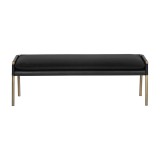 Sunpan Bellevue Bench in Abbington Black / Bravo Black - Front