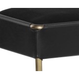 Sunpan Bellevue Bench in Abbington Black / Bravo Black - Frame Edge Close-up