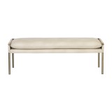 Sunpan Bellevue Bench in Bravo Cream - Front