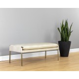 Sunpan Bellevue Bench in Bravo Cream - Lifestyle