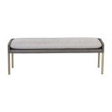 Sunpan Bellevue Bench in Belfast Heather Grey / Bravo Ash - Front