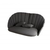 Cane-Line Peacock 2-Seater Sofa Cushion Set Dark Grey