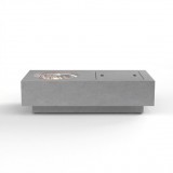 Sunset West Gravelstone Self Contained Tank Rectangular Fire Table- Front Angle