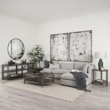 Mercana Romi Dark Brown Wood With 3 Shelves Oval Console Table
