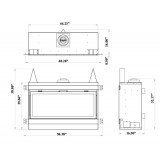Sierra Flame Bennet 45" Liquid Propane Direct Vent Linear - Dimensions