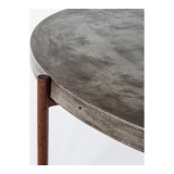 Moe's Home Collection Mendez Outdoor Coffee Table, Dark Grey - Side Closeup Top Angle