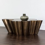 Sunpan Lynx Coffee Table in Antique Bronze - Lifestyle