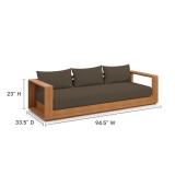 Modway Tahoe Outdoor Patio Acacia Wood Sofa