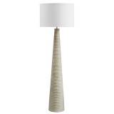 Modway Saylor Carved Ribbed Wood Floor Lamp With Drum Shade 2