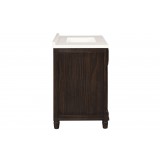 Crawford and Burke Almada 37" Dark Brown Single Bathroom Vanity, Side Angle 2