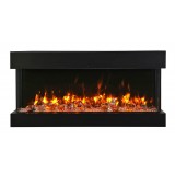 Remii 30" 3 Sided Electric Fireplace - Brown Mix