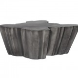 Sunpan Lynx Coffee Table in Antique Grey - Front Angle