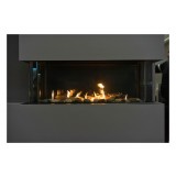 Sierra Flame Lyon - 4 Sided See Through Gas Fireplace - Front