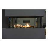 Sierra Flame Lyon - 4 Sided See Through Gas Fireplace - Front