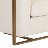 Sunpan Penley Sofa - Zenith Alabaster - Base Closeup Angle
