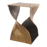 Moe's Home Collection Twist Accent Table - Brass - Front Side Angle