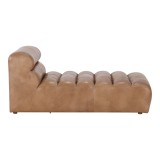 Moe's Home Collection Ramsay Leather Chaise - Tan - Side Angle