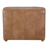 Moe's Home Collection Ramsay Leather Chaise - Tan - Back Angle