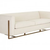 Sunpan Penley Sofa - Zenith Alabaster - Front Side Angle