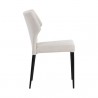 Sunpan James Stackable Dining Chair in City Beige - Set of Two - Side Angle