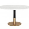 Sunpan Massie Dining Table - White Marble 54'' - Front Angle