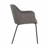 Sunpan Hensley Dining Armchair in Dawn Grey - Side Angle - Sunpan Hensley Dining Armchair in Dawn Grey - Side Angle