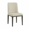 Sunpan Elisa Dining Chair in Grey Oak - Dazzle Cream - Front Side Angle - Sunpan Elisa Dining Chair in Grey Oak - Dazzle Cream - Front Side Angle