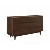 Greenington Currant Six Drawer Double Dresser Oiled Walnut - Front Side Angle  - Greenington Currant Six Drawer Double Dresser Oiled Walnut - Front Side Angle 