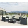 Compamia Monaco Resin Patio Seating 4 piece with Cushion - LIfestyle 3 - Compamia Monaco Resin Patio Seating 4 piece with Cushion - LIfestyle 3