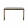 Essentials For Living Dovetail Upholstered Coffee Table in Ivanhoe Toast, Burnished Brown Acacia - Table in Front Angle - Essentials For Living Dovetail Upholstered Coffee Table in Ivanhoe Toast, Burnished Brown Acacia - Table in Front Angle