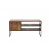 Crawford and Burke Westby Natural Wood and Metal 48" TV Stand, Frontview - Crawford and Burke Westby Natural Wood and Metal 48" TV Stand, Frontview