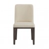 Sunpan Elisa Dining Chair in Grey Oak - Dazzle Cream - Front Angle