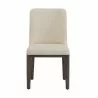 Sunpan Elisa Dining Chair in Grey Oak - Dazzle Cream - Front Angle - Sunpan Elisa Dining Chair in Grey Oak - Dazzle Cream - Front Angle