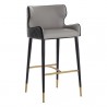 Sunpan Gianni Barstool - Dillon Stratus-Dillon Black - Front Side Angle